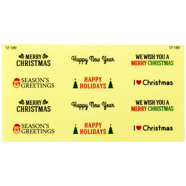 크리스마스 티라이트용 투명 메세지 스티커(ST-189)